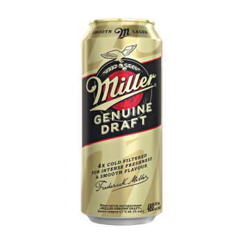 Пиво 0,48 л Miller Genuine Draft світле пастеризоване ж/б