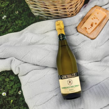Вино 0,75л газоване Lambrusco Dell'Emilia IGT Giacobazzi напівcолодке біле 7,5%, Італія
