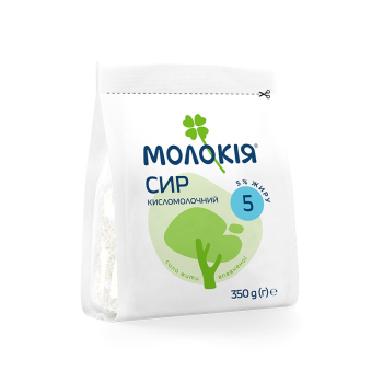 Сир кисломолочний 350 г Молокія 5%