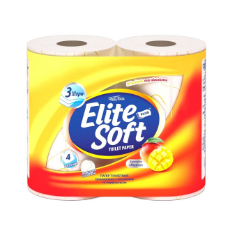 Папір туалетний 4 шт ТМ Своя Лінія Elite Soft ароматизований тришаровий м/уп