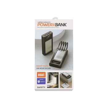 Поpтативна батаpeя 20000 мАч, 2 порта USB, Type-C