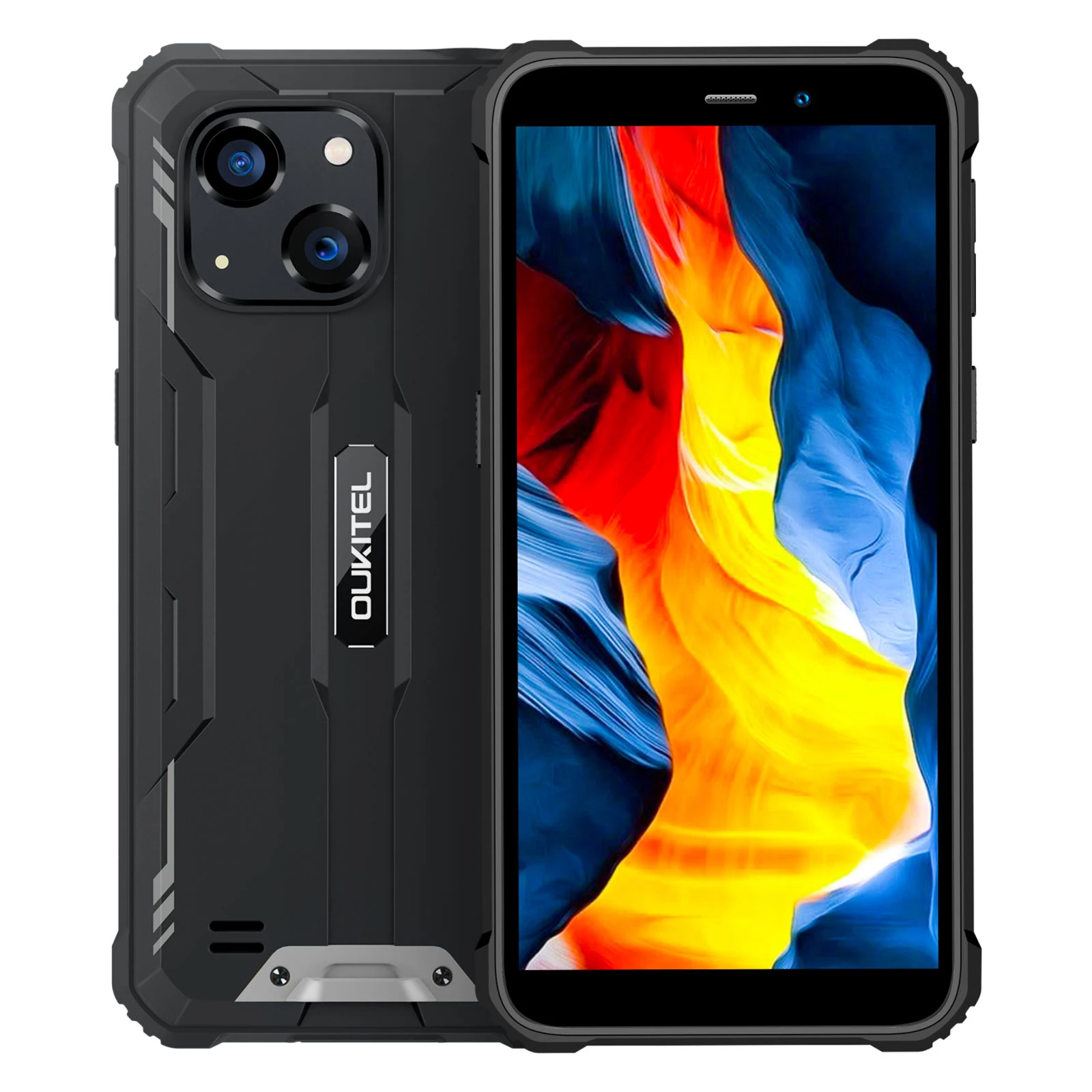 Смартфон Oukitel WP32 5.93" 1440x720 4/128GB Unisoc T606 6300mAh IP68 20/5Мп пластик/метал чорний