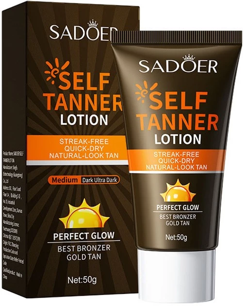 Лосьйон для автозасмаги Sadoer Self Tanner Lotion 50 г (6976068950820)