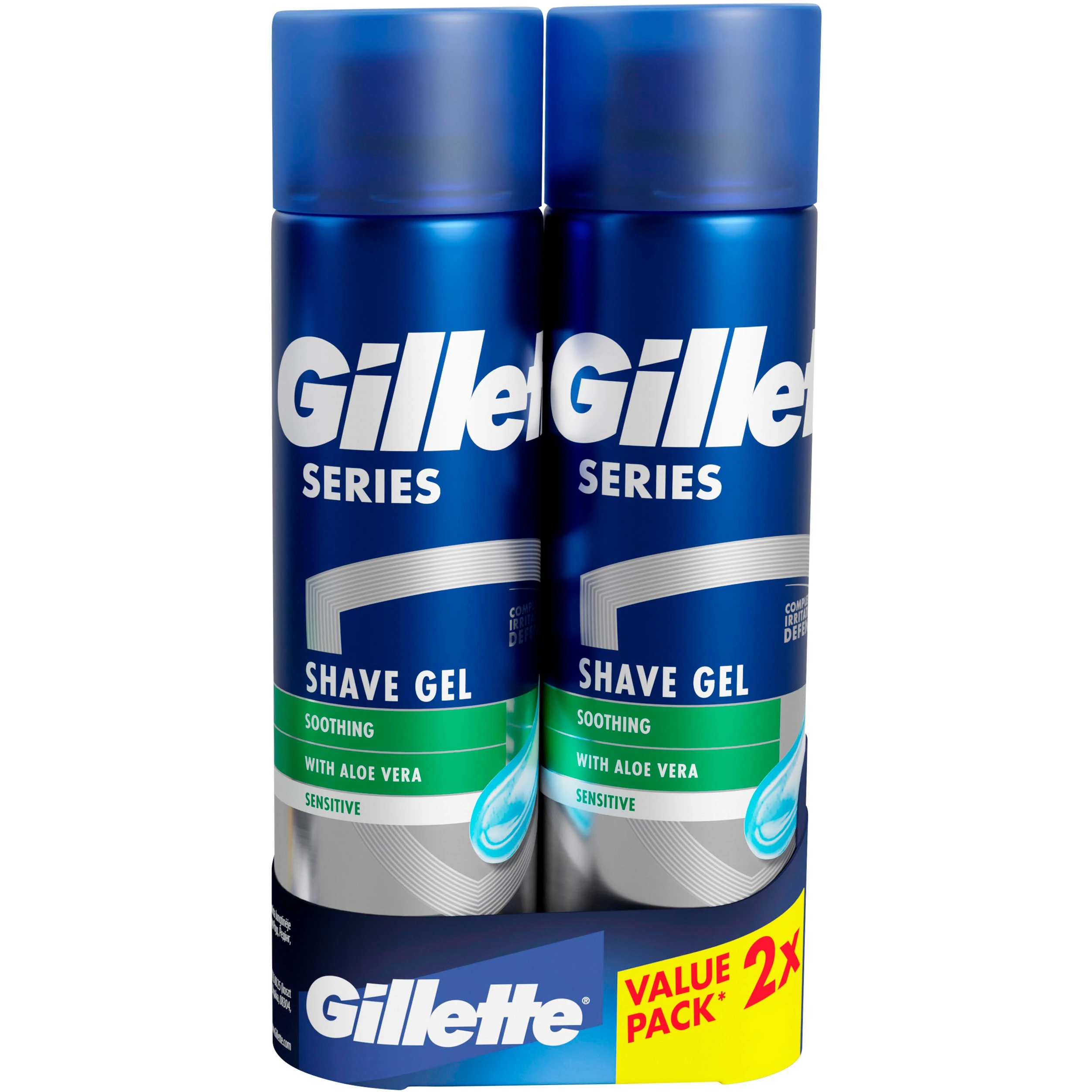 Гель для гоління Gillette Series Sensative Алое 200 мл 2 шт (8700216591850)