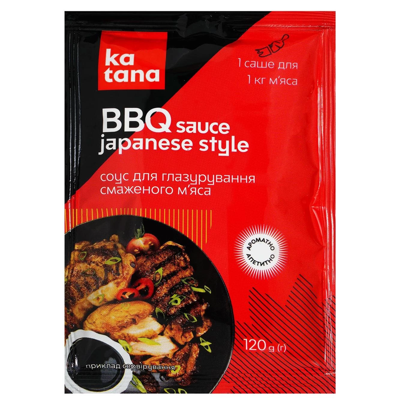 Соус Katana BBQ Japanese для глазурування смаженого м'яса 120 г (4820181991562)