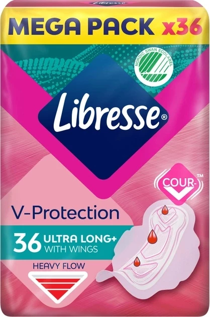 Гігієнічні прокладки Libresse Ultra Long Wings 3 мм 36 шт.