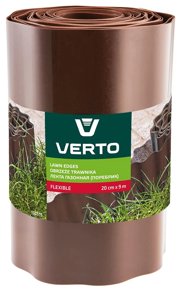 Стрічка газонна Verto, 20смx9м, коричнева