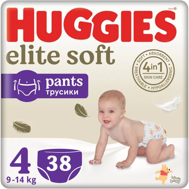 Трусики-підгузки Huggies Elite Soft Pants 4 (9-14 кг), 38 шт.