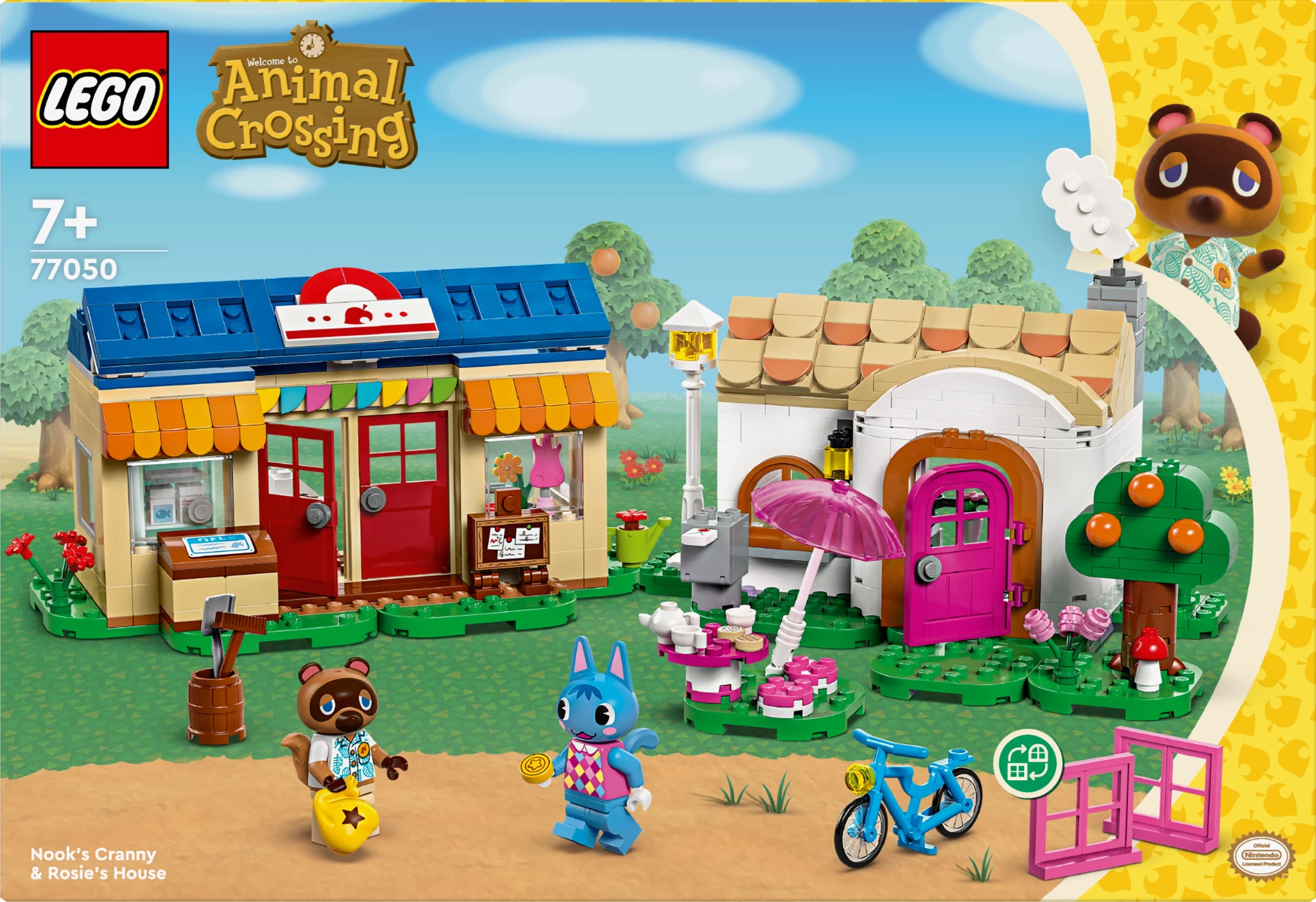 Конструктор LEGO Animal Crossing Магазинчик Нука та будиночок Розі 77050