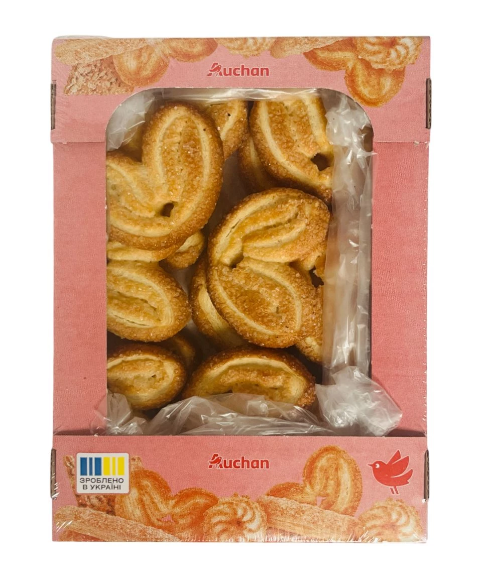 Печиво Auchan Вушка здобне листкове 145 г (4823090135973)