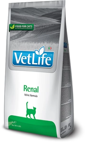 Корм сухий для котів 2 кг. Farmina Vet Life Renal дієтичне харчування для підтримки функції нирок