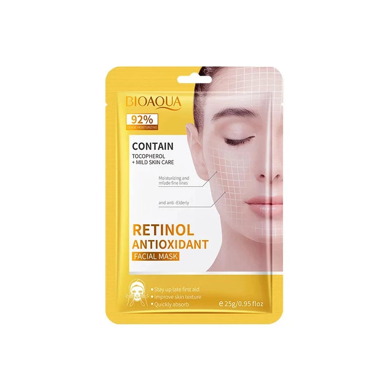 Тканинна маска для обличчя з ретинолом Bioaqua Retinol Antioxidant Facial Mask (NO.BQY80861)