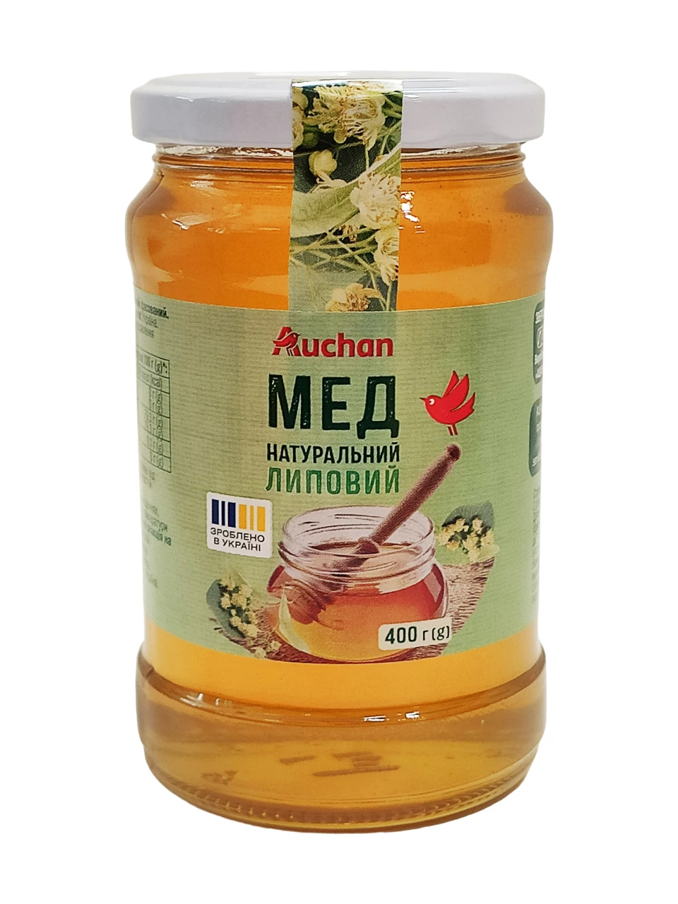 Мед Auchan липовий 400 г (4823090135027)