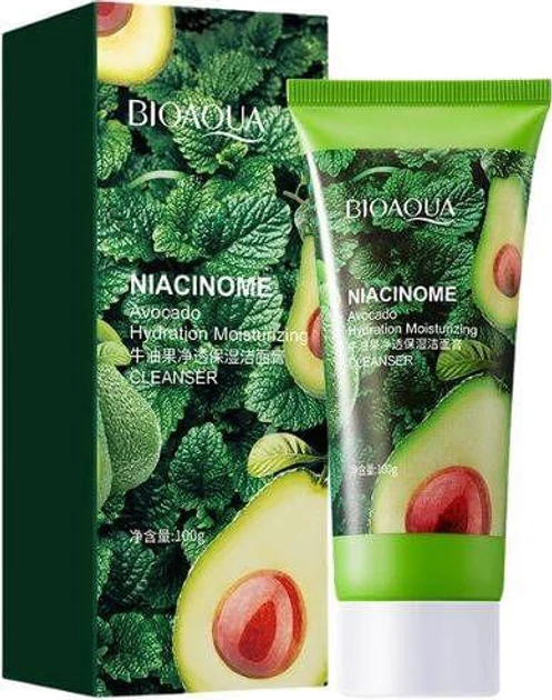 Пінка для обличчя Bioaqua Niacinome Avocado Hydration Moisturizing Cleanser з екстрактом авокадо 100 г (NO.BQY56150)