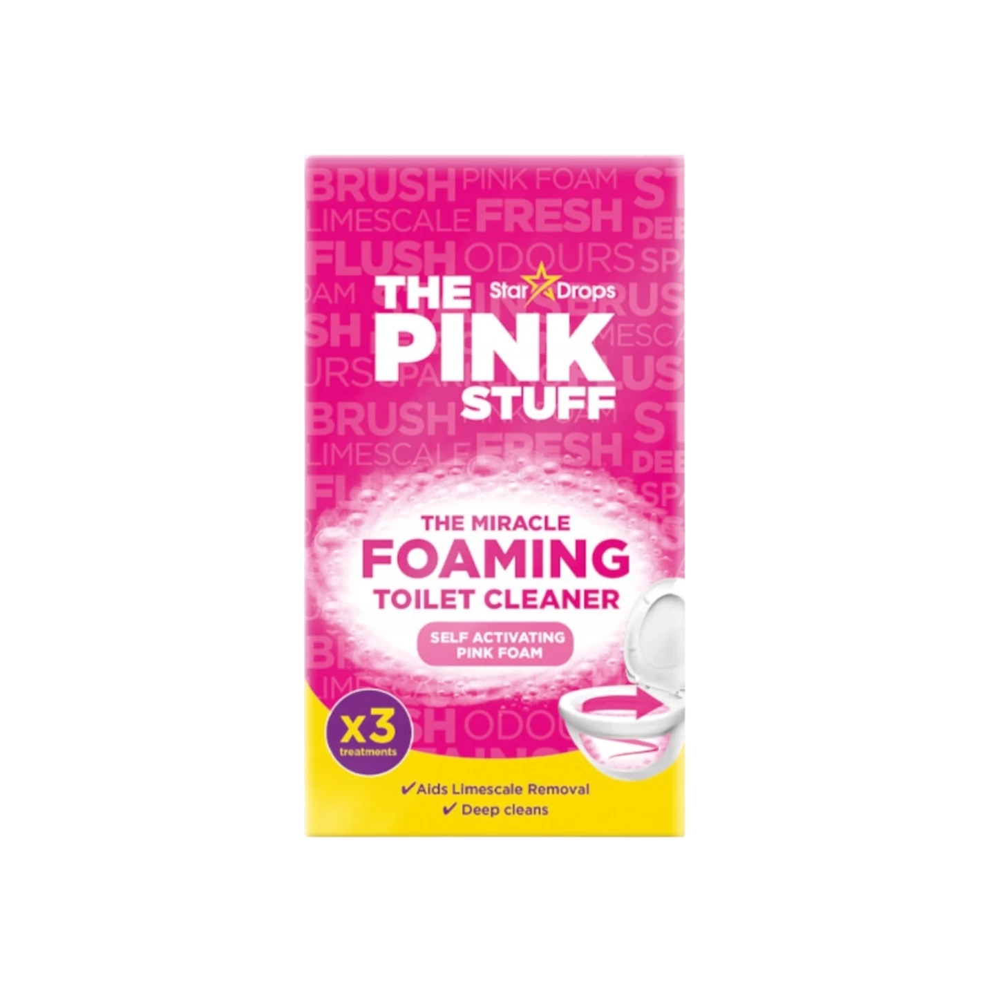 Порошок для чищення унітазу Pink Stuff, 3х100 г