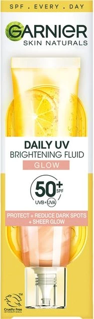 Сонцезахисний денний флюїд Garnier Skin Naturals з Вітаміном С SPF50+, 50 мл
