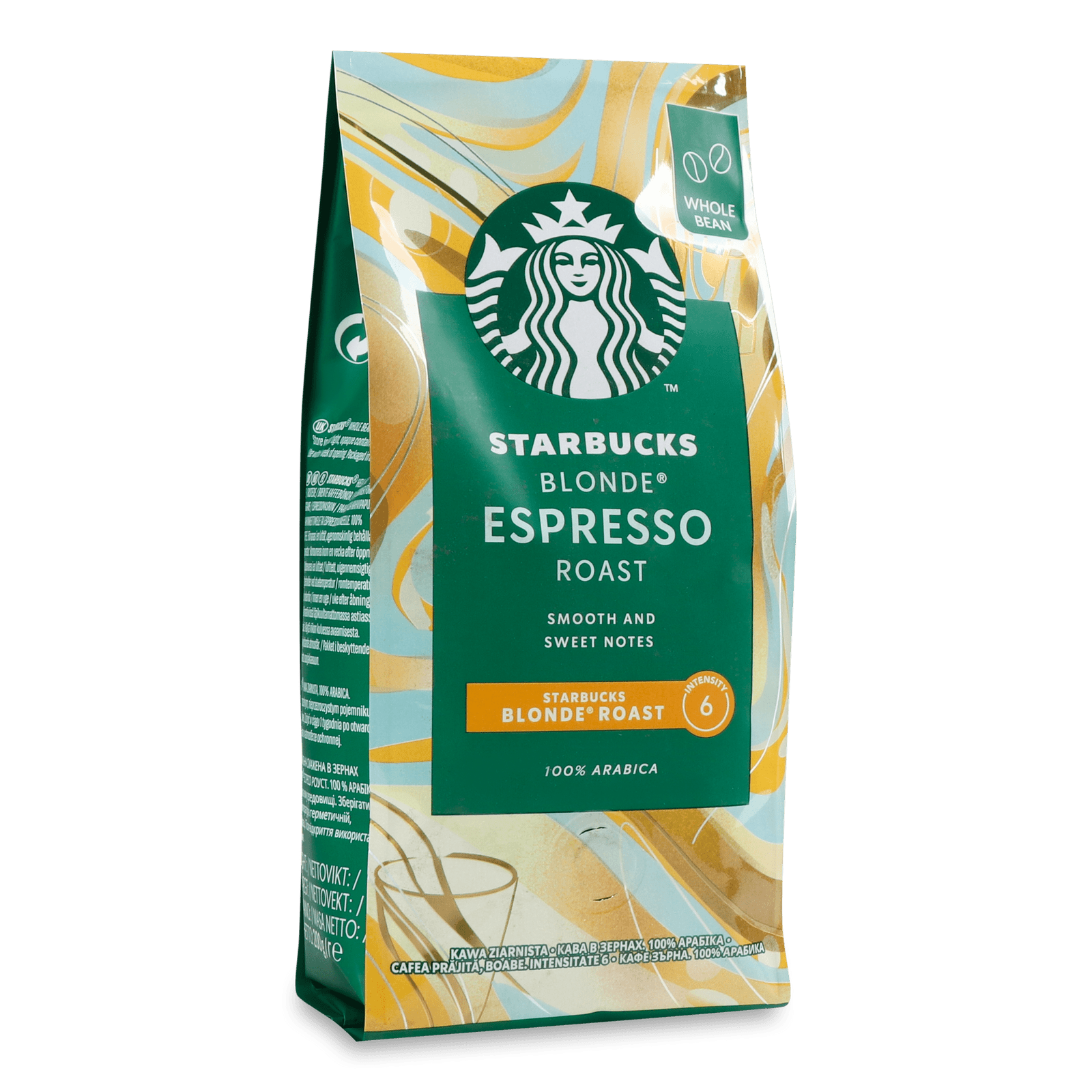 Кава зернова Starbucks Espresso Roast Blonde натуральна смажена, 200г