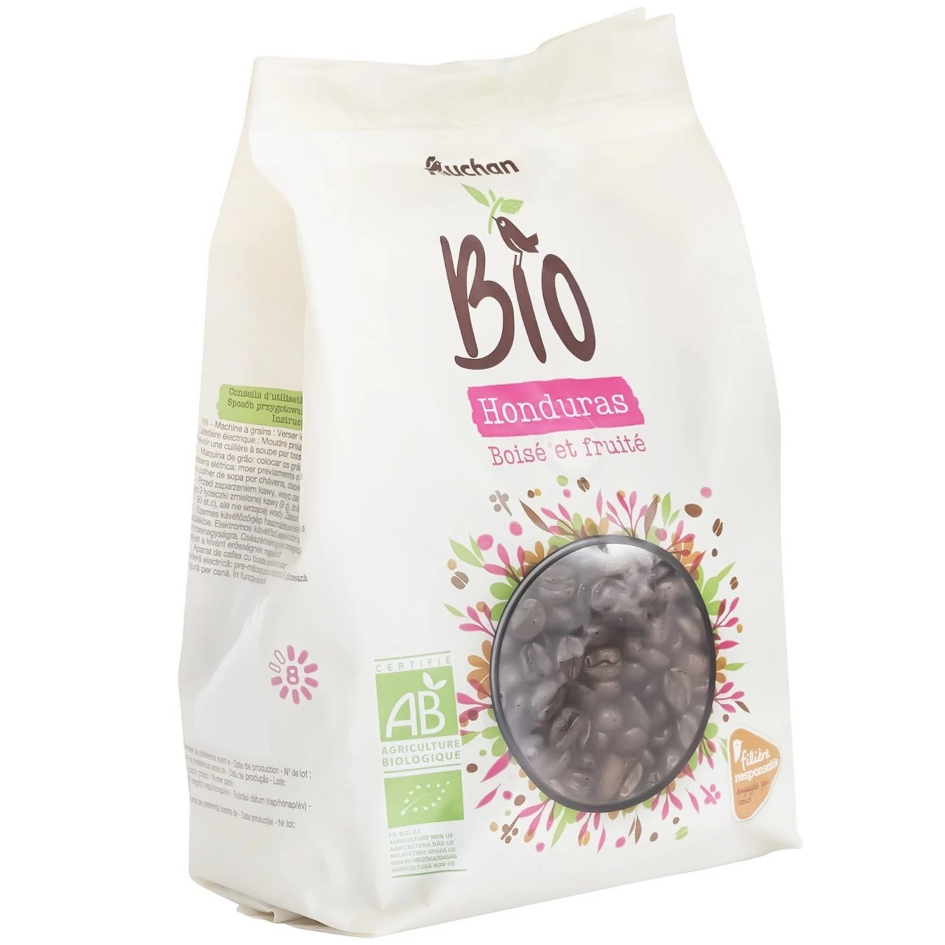 Кава Auchan Bio Гондурас у зернах 500 г (3245677722061)