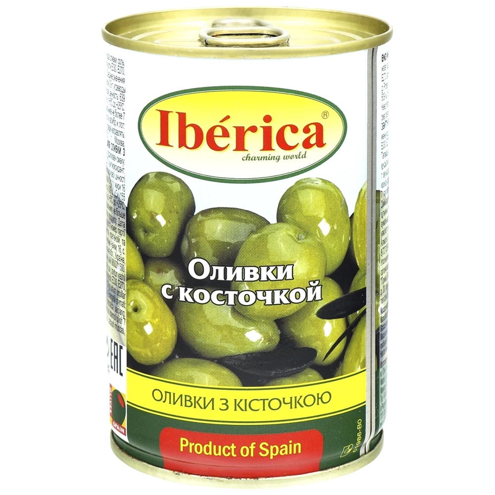 Оливки Iberica з кісточкою 300 г (8436024292367)