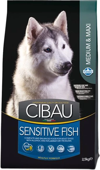Корм сухий для собак середніх із чутливим травленням Farmina Cibau Sensitive Medium Maxi риба, 2.5 кг (161022)