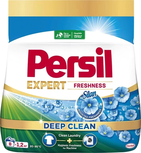 Пральний порошок Persil Expert Deep Clean Автомат Свіжість від Silan 8 циклів прання, 1.2 кг