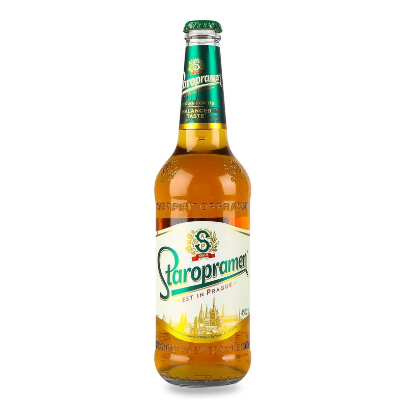 Пиво Staropramen світле пастеризоване 4.2% 0.45 л