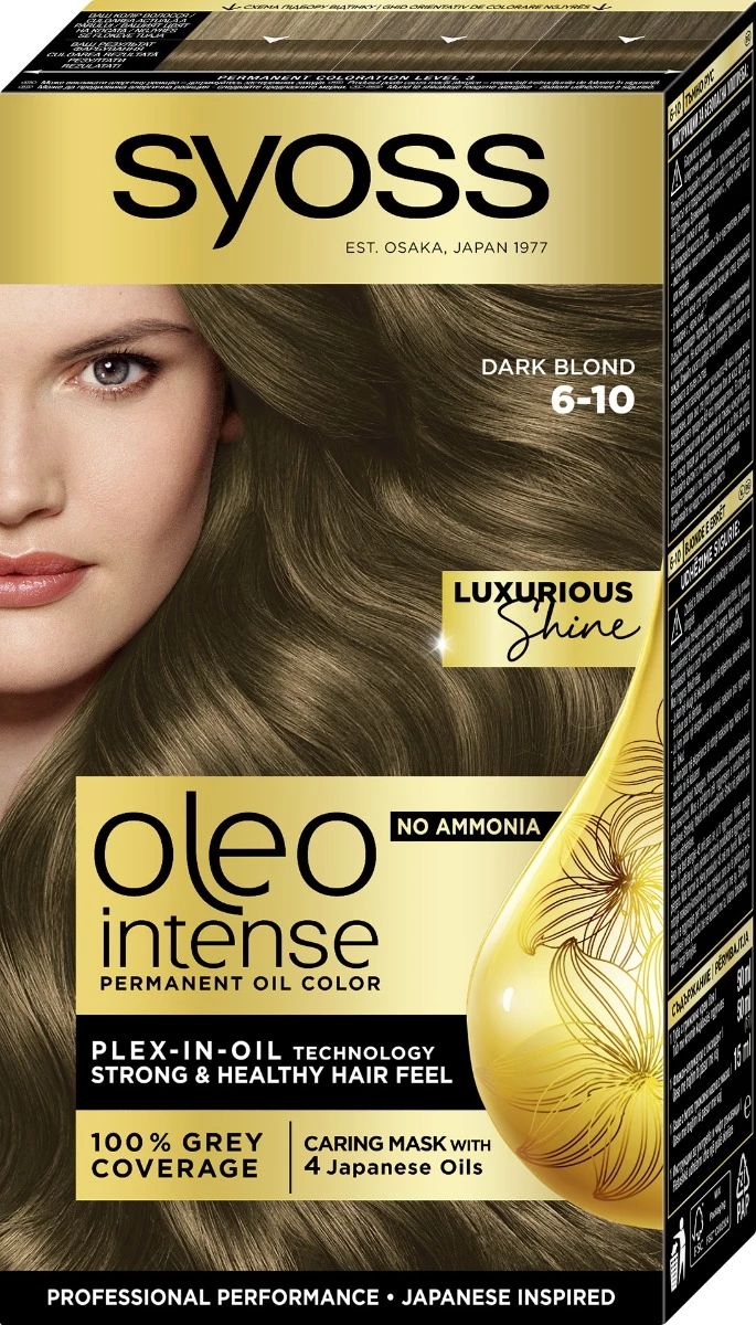 Фарба для волосся без аміаку Syoss Oleo Intense 6-10 Dark Blond, 115 мл